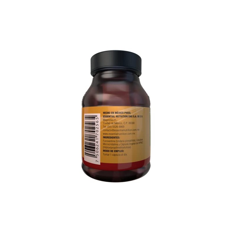 Essential Nutrition, Fucoxantina 30 Cápsulas Veganas de 500 mg