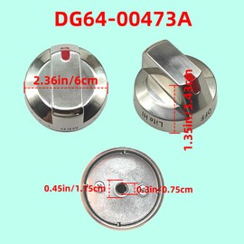 ICHEPLUS DG64-00473A Top Burner Oven Control Rotary Gas Stove Knob Replacement Kit NX58F5700WS NX58H5600SS NX58H5650WS NX58J7750SS