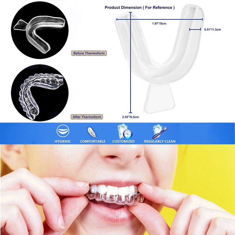 Teeth Whitening Trays Kit 6packs, Thermoform Moldable Tray for Whitening