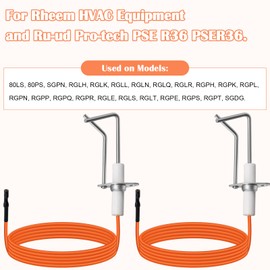 Hiorucet 62-24164-01 - Encendedor directo de chispa (DSI) para Rheem HVAC Pro-tech PSE R36 PSER36, Encendedores de quemador de horno, Sensor de llama, electrodo de chispa con cable de plomo de 35
