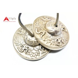SNS Craft Tibetan Hand Tuned to Key of Om 2.6 Inch Handmade Tingsha (Chimes) Special Bell