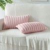 Sungeek Set of 2 Blush Pink Faux Rabbit Fur Cushion