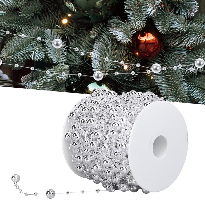 1 Roll Pearl Beads Chain Artificial Pearl Strand Trim String