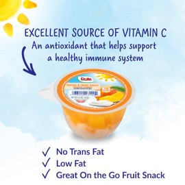 Dole Fruit Bowls Low Fat Peaches & Creme Parfait Snacks, 4.3oz 36 Total Cups, Gluten & Dairy Free, Bulk Lunch Snacks for Kids & Adults