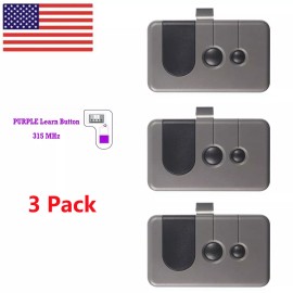 For Sears Craftsman 3-Button Garage Door Remote Control 139.53753 373ML 315MHz - 3 PCS Remotes