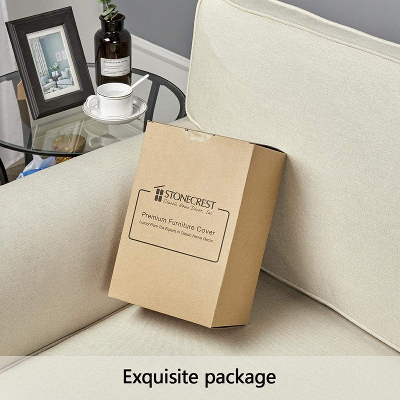 STONECREST Recliner Chair Cover, Water Resistant Faux Leather Slipcover, Stay