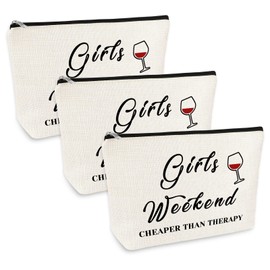 3 Pcs Girls Weekend Gifts Best Friends Gift for Women Makeup Bag Friendship Gifts Travel Gift Cosmetic Bag Christmas Graduation Wedding Birthday Gift for Sister Friends Bestie Travel Toiletry Pouch