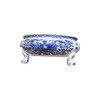 Generic 9.5"" Diameter Oriental Lotus & Vine Design Blue &