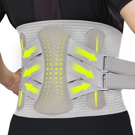 aoFIT Soporte de espalda lumbar para mujeres y hombres Alivio del dolor de espalda baja Corrector de postura Cinturones para hernias Entrenador de... 