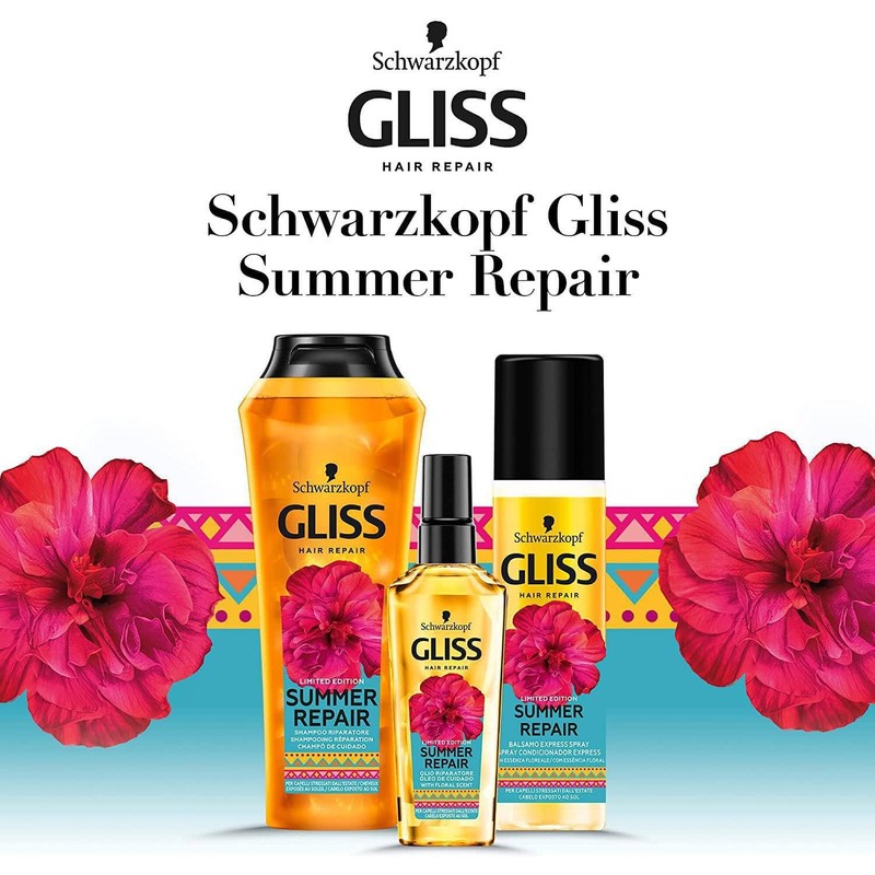 Schwarzkopf Gliss Repair Summer Hair Oil for Stressed Hair with