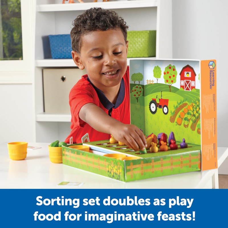 Learning Resources Veggie Farm Sorting Set - 46 Pieces, Ages