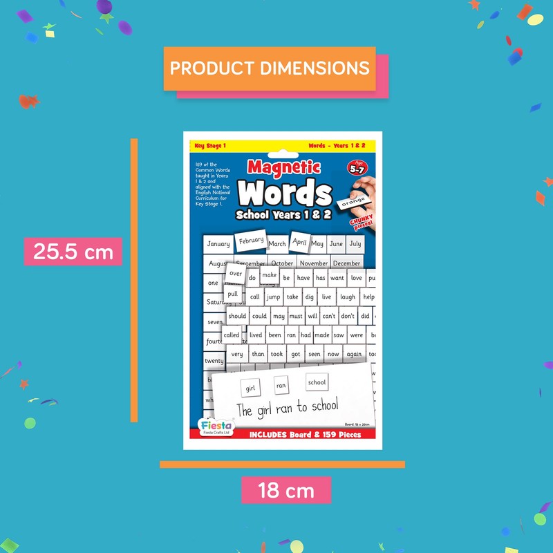 Fiesta Crafts Word Magnets for Kids - Learn to Read