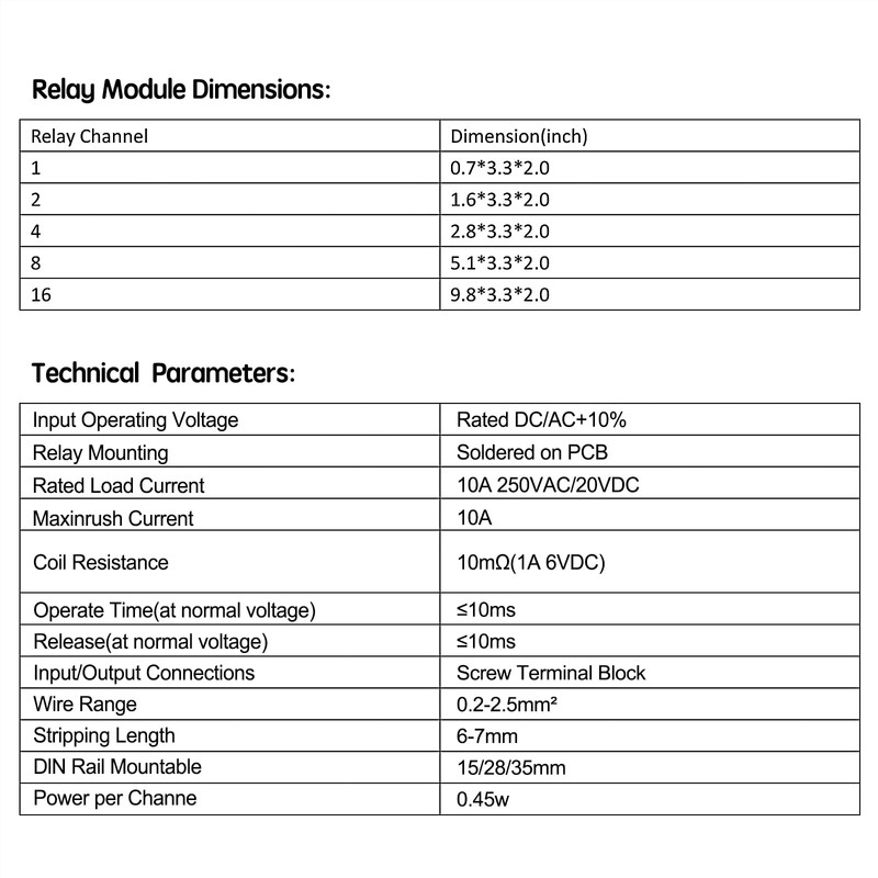 GUETNEU Relay Board, Relay Module 4 Channel 1 SPDT DIN