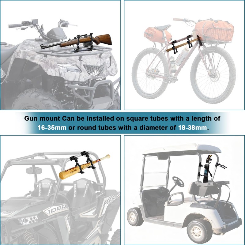 Single Gun Rack for ATV UTV, atv gun holder Universal