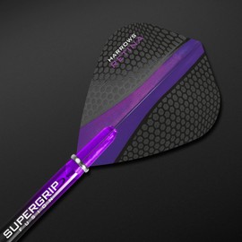 Harrows Retina | Premium Extra Strong 100 Micron Dart Flights in Kite Shape, 5 Sets of 3 Flights, 15 Flights In Total, Purple