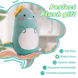 TTBEYAM New Creative Long Dinosaur Plush Kawaii Body Pillow 55CM Soft Toy Home Decoration Long Hugging Plush Pillow Birthday Gifts for Boys and Girls