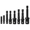 HORUSDY 8-Piece Impact Sockets Adapter Sets, Hex Shank 1/4" 3/8"
