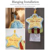 Hanging Tissue Holder with Detachable Hand Towel,Blue Shell