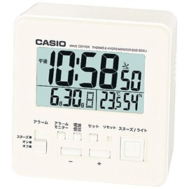 カシオ デジタル電波目覚まし 日付表示 温・湿度表示付 DQD-800J-7JF