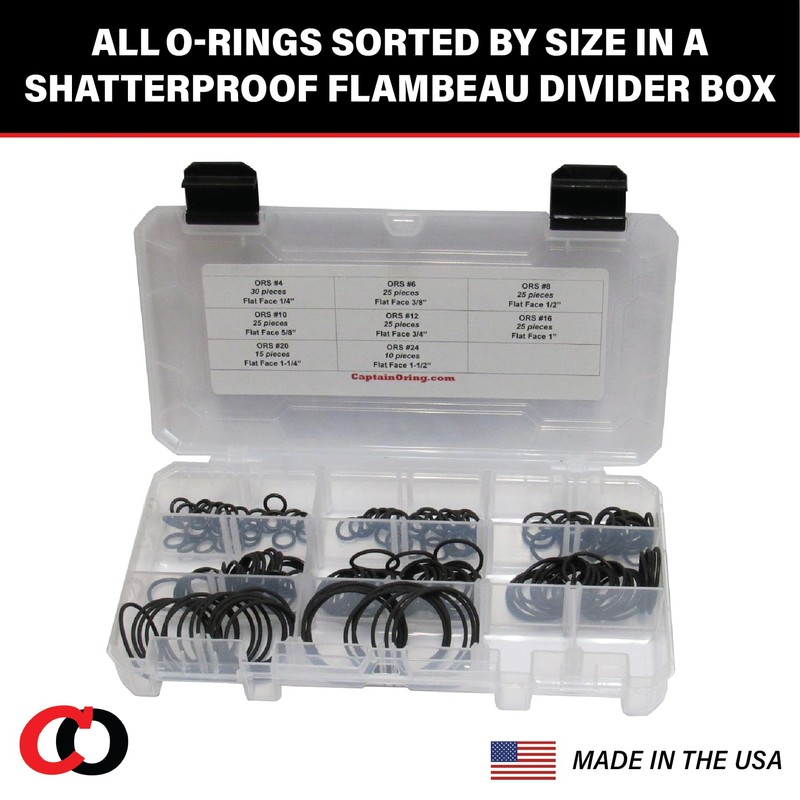 Captain O-Ring ORS/ORFS (for Flat Face Fittings) Hydraulic O-Ring Seal