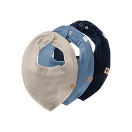 NAME IT NBNYVETTI 3P Scarf BIB Noos Bib, Dark Sapphire/Pack: w. Coronet Blue + Pure Cashmere, One Size (Pack of 3), Dark Sapphire/Pack:w. Coronet Blue + Pure Cashmere