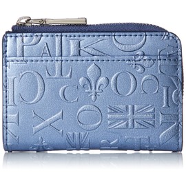 Patrick Cox PXLWKBK1 Key Case, Queen Embossed, Original Monogram Pattern, Embossed, Pearl Processing, Multi Functions, Ladies', saxon blue