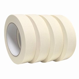 Lazybug studio White Masking Tape 1 Inch Wide 50 Yards per Roll Total 200 Yards