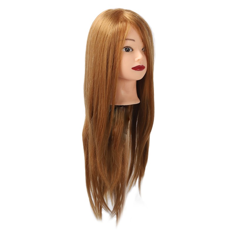 Hairdressing Mannequin Head 85 Percent Real Hair Flexible Multipurpose Hair