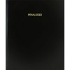 BookFactory Privileged Log Book/Journal/Logbook - 120 Page, 8.5''x11'', Black Hardbound
