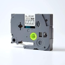 White on Clear Label Tape TZ 125 Tze 125 Compatible for Brother P-touch 9mm*8m