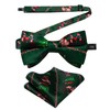 DiBanGu Boys Christmas Bowtie Set Silk Xmas Holiday Pre-tied Bowtie