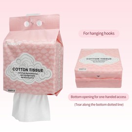 Deluwire 200x4 Count Disposable Face Towels, Ultra Soft & Thick Facial Cleansing Wipes, Lint-Free and Gentle for Sensitive Skin, Fragrance-Free Makeup Remover Towelettes (4 Pack Family Set)