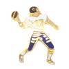 Mainly Metal Enamel Pin Badge Grid Iron American Football Player