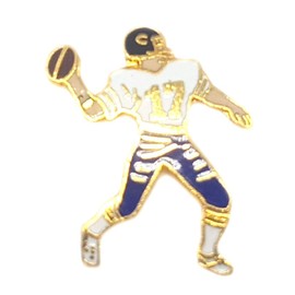 Mainly Metal Enamel Pin Badge Grid Iron American Football Player (24mm) USA America States Stateside