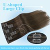 Ukira Clip in Hair Extensions Human Hair Brown Hair Extensions