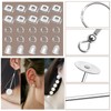 Toaob 500 Pieces Earring Making Kit Silver-Plated Ear Hooks Earring