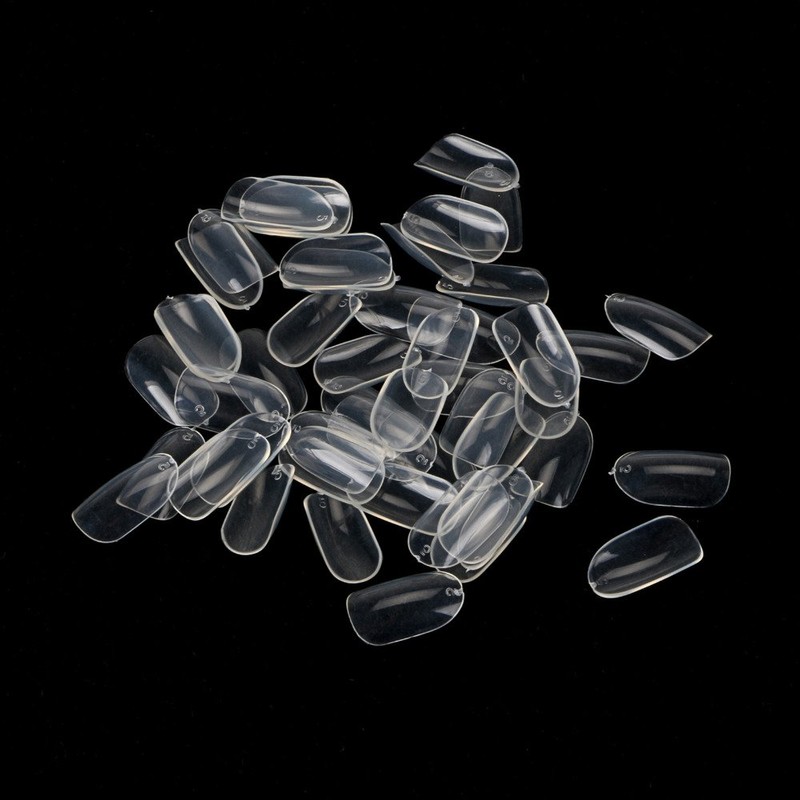 Kingsie 600Pcs Nail Tips 10 Sizes Oval Short False Nails