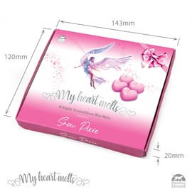 Snow Pixie Wax Melts: 16 x 5g Heart Shaped Wax Melts Scented in a Presentation Gift Box, Vegan & Pet Friendly, Cruelty Free, aka Ice Fairy
