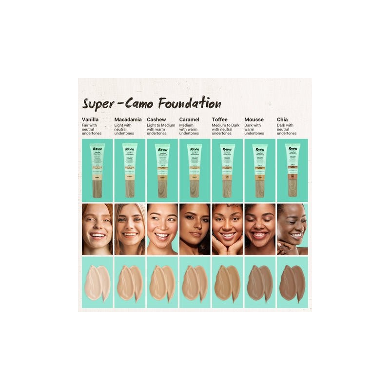 Raww Super-Camo Foundation 30ml, Toffee