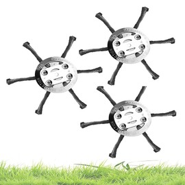 Steel Wire Grass Trimmer Head, String Trimmer Replacement Head, 150 mm, Compatible with Various Strimmers, Ideal for Gardens, Lawns, and Outdoor Areas (3Pcs 6 Head)