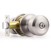 Probrico Brushed Nickel Door Knob Without Key Privacy Door Knob