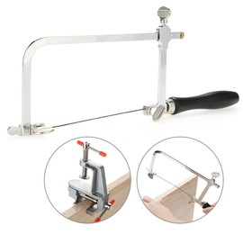 Jewlers Saw Frame, 12 Blades Jewellers Sawbow Saw Frame Mini Bench Vice Jewellery Saw Set with Clamp Jewellery Making DIY Craft Tool Jewellers Sawbow Saw Frame Coping Saw Frame