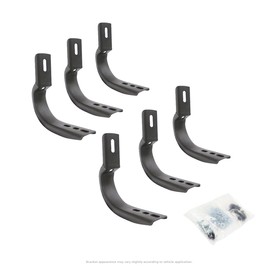 Go Rhino OE Xtreme Brackets | Mild Steel, Textured Black | 6844995 | Fits 2019-2024 Ram 1500 Crew Cab Pickup