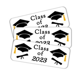 30 graduation class of 2023 labels, stickers, tags, that fit on mini bubbles (Sold Separately) party favors
