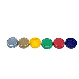 The Dairy Shoppe Multi Color Easy ID Caps for Glass Milk Bottles 48 MM (12, 6 colors- 2 of each)