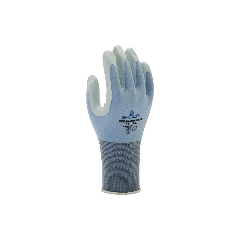 Showa 265 Lightweight Nitrile Assembly Grip Gloves - 8/Large -