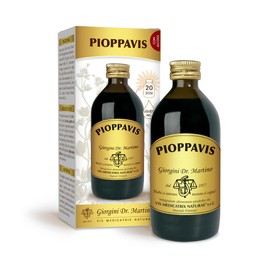 PIOPPAVIS Liquido alcoolico - 200 ml (integratore di betulla bianca, bucco, ortica, gramigna e altre erbe per il drenaggio dei liquidi corporei)
