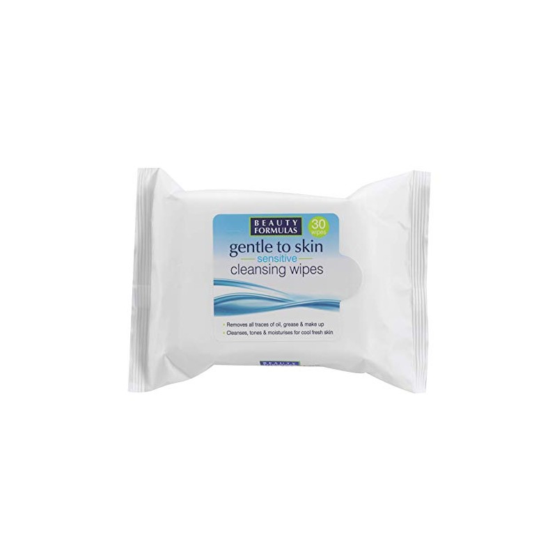 Beauty Formulas Gentle To Skin Sensitive Cleansing Wipes 30'S