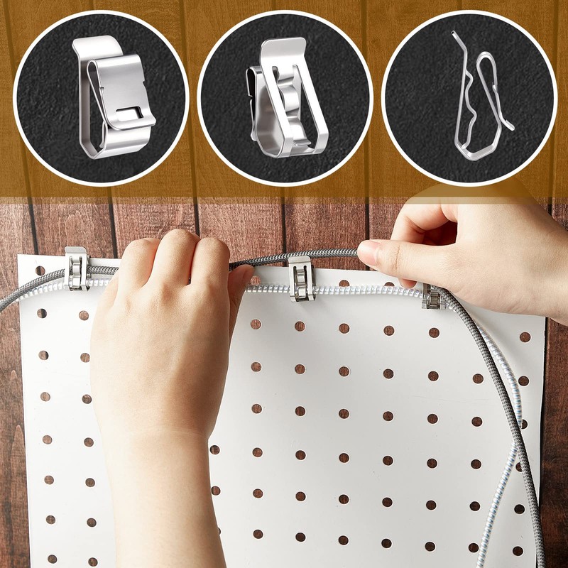 100 Pcs Stainless Steel Cable Clips S Clip Metal Trailer