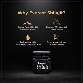 Pure Shilajit Resin High Potency Gold Grade for Men & Women| 85+ Trace Minerals Shilajit | Nepal's Shilajit with Natural 75% Fulvic Acid & Trace Minerals with Lab Test Reports | 50 Servings, 25 GM
